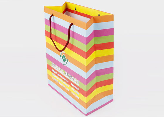 Multikleuren Gedrukt Document het Winkelen Zakken Aangepast Embleem voor Giftverpakking