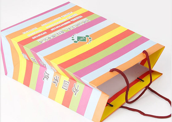 Multikleuren Gedrukt Document het Winkelen Zakken Aangepast Embleem voor Giftverpakking
