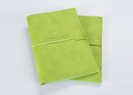 Elastisch Riemen Klein Multi Onderworpen Notitieboekje, de Dekkingsnotitieboekje van het Gras Groen Karton