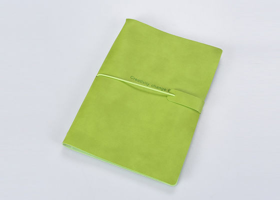 Elastisch Riemen Klein Multi Onderworpen Notitieboekje, de Dekkingsnotitieboekje van het Gras Groen Karton