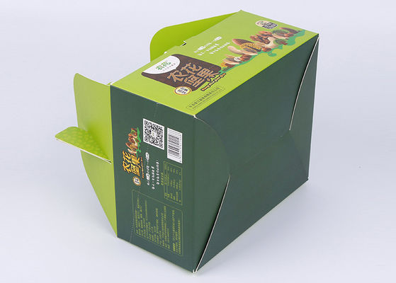 Haal Groenboek Verpakkingsvakjes Glanzende Laminering en Zachte Vouw voor Voedsel Verpakking weg